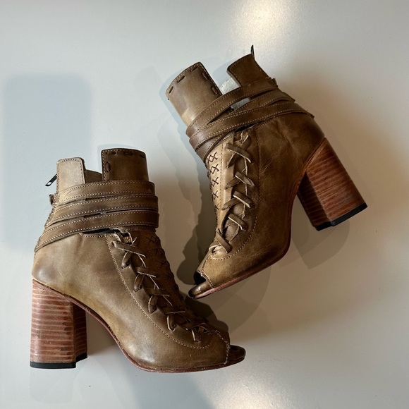 Freebird Eagle Brown Open Toe Ankle Boot size 7 - Picture 7 of 16